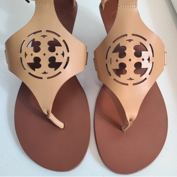 Tan Cutout Sandals - Picture 1 of 8
